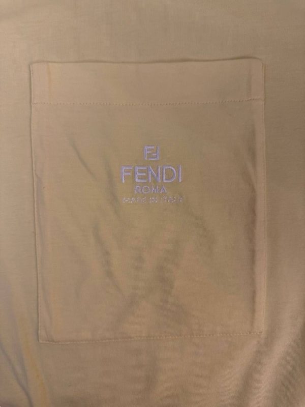 Fendi Pocket Logo Embroidered T-Shirt