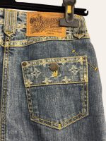 Louis Vuitton Denim Monogram Skirt