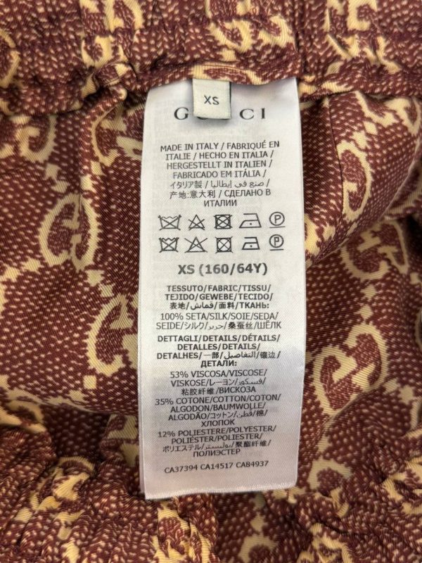 Gucci Monogram Silk Pants