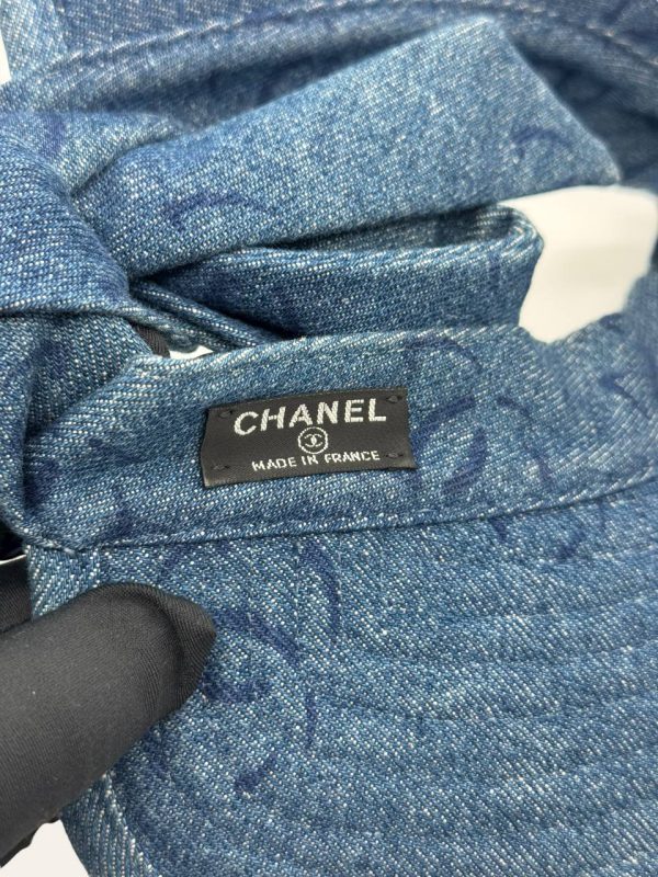Chanel Denim Visor Hat