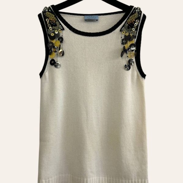 Prada Sequin Cashmere Top