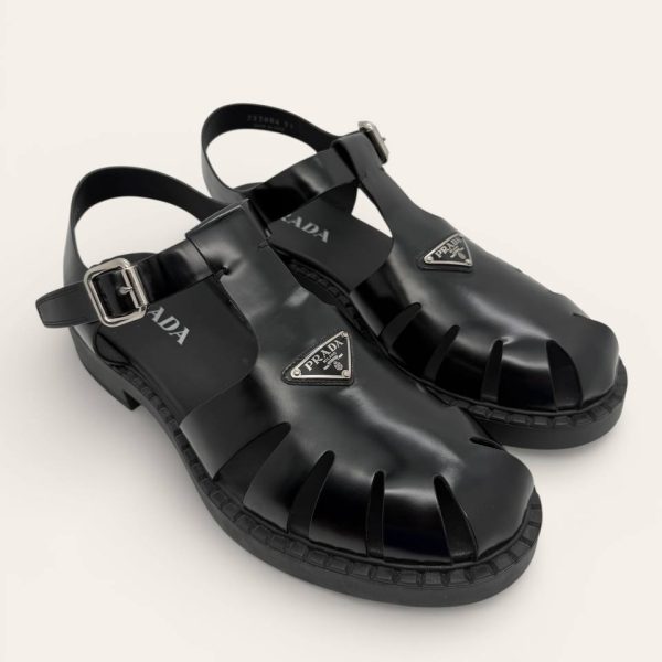 Prada Leather Fisherman Sandal Size UK 11/ EU 45.5