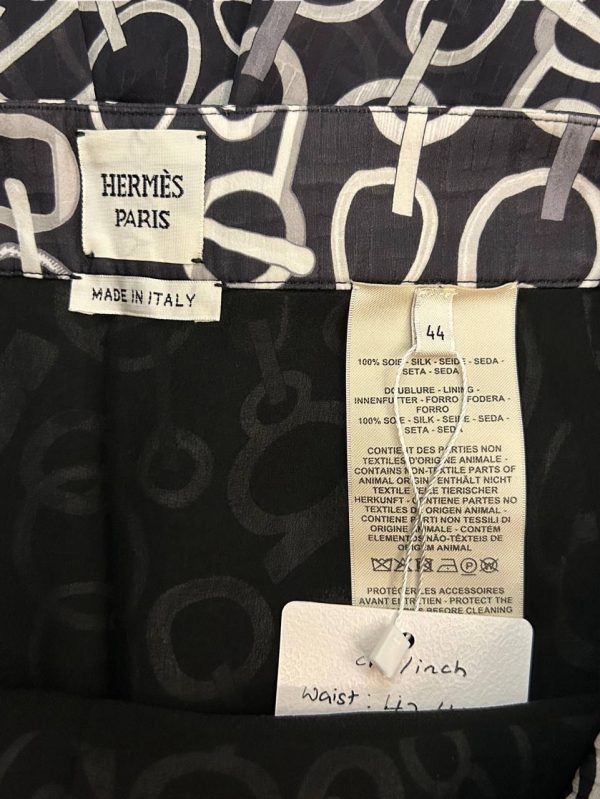 Hermes Silk Skirt
