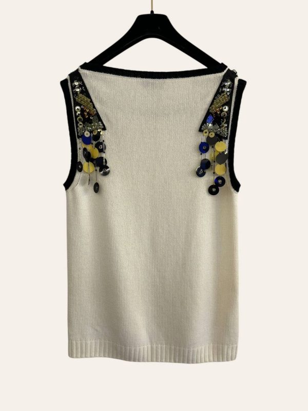Prada Sequin Cashmere Top