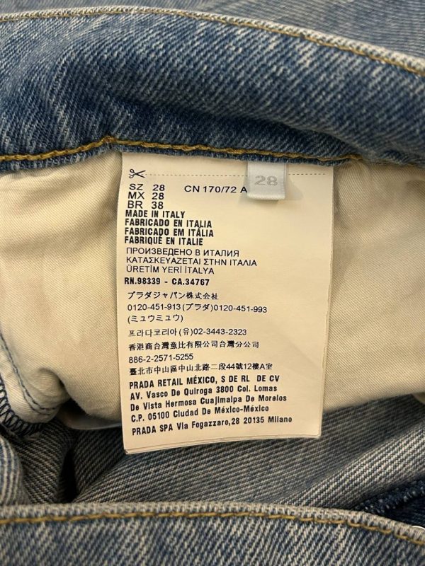 Prada Logo Denim Jeans