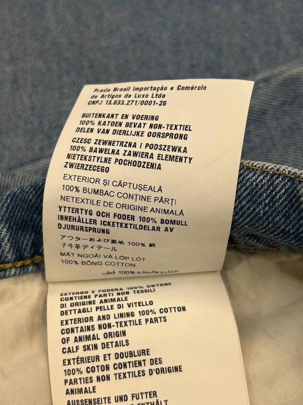 Prada Logo Denim Jeans
