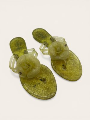 Chanel Camellia Rubber Sandal