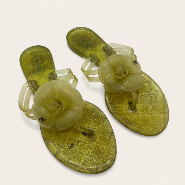 Chanel Camellia Rubber Sandal