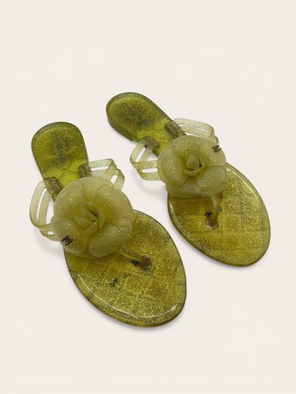Chanel Camellia Rubber Sandal
