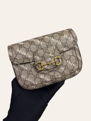 Gucci X Balenciaga Horsebit 1955 Crossbody Bag