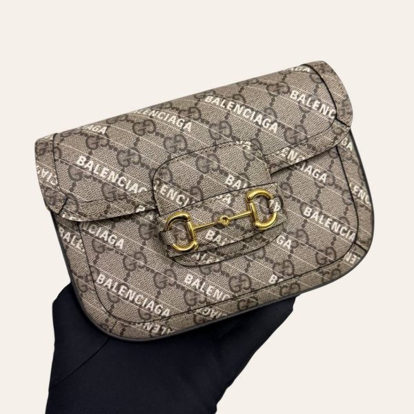 Gucci X Balenciaga Horsebit 1955 Crossbody Bag