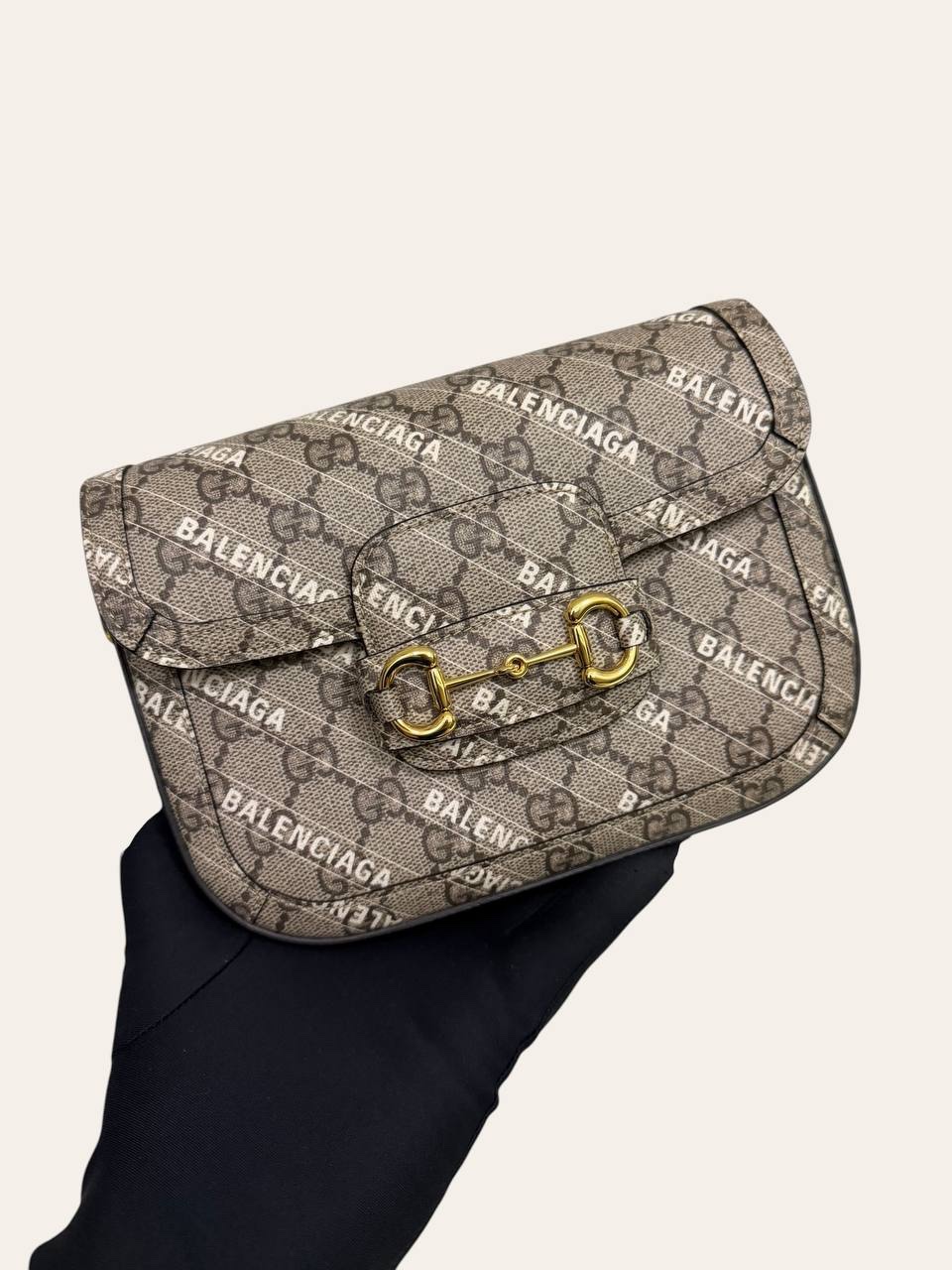Gucci X Balenciaga Horsebit 1955 Crossbody Bag